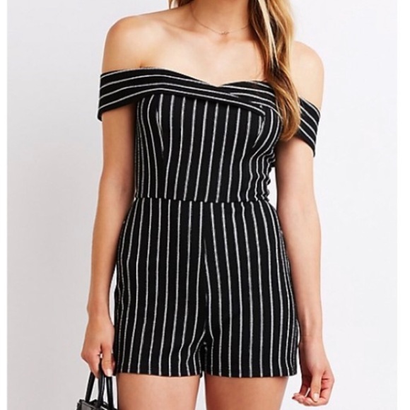 Charlotte Russe Dresses & Skirts - Pinstripe Romper